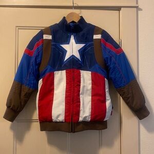 Kids Disney Captain America puffer jacket. NEVER BEEN WORN!